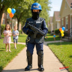Costume vestito di carnevale Swat 11 - 12 anni