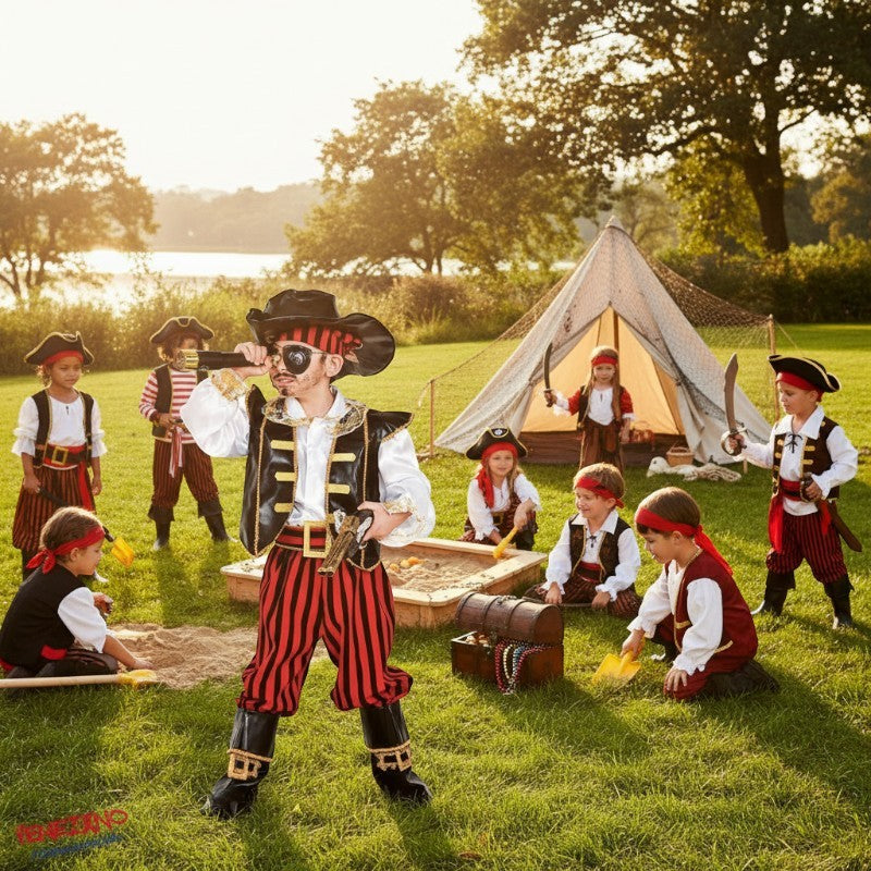 Costume vestito di carnevale Pirata dei Caraibi bambino 7-10 anni