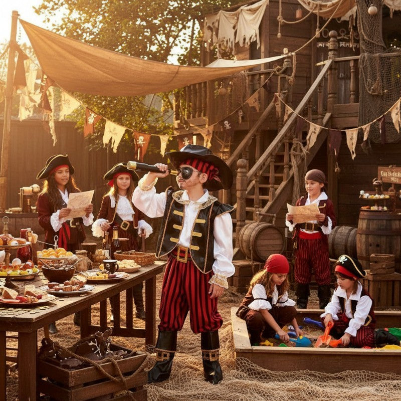 Costume vestito di carnevale Jack pirata dei caraibi bambino 3-6 anni