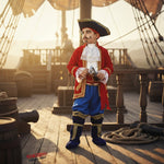 Costume vestito di carnevale Pirati Capitano bambino da 3 a 6 anni