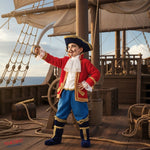 Costume vestito di carnevale Pirati Capitano bambino da 3 a 6 anni