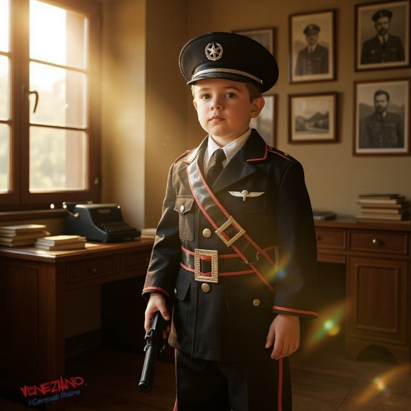 Costume vestito di carnevale Carabiniere bambino 7-10 anni