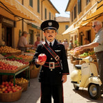 Costume vestito di carnevale Carabiniere bambino 3-6 anni