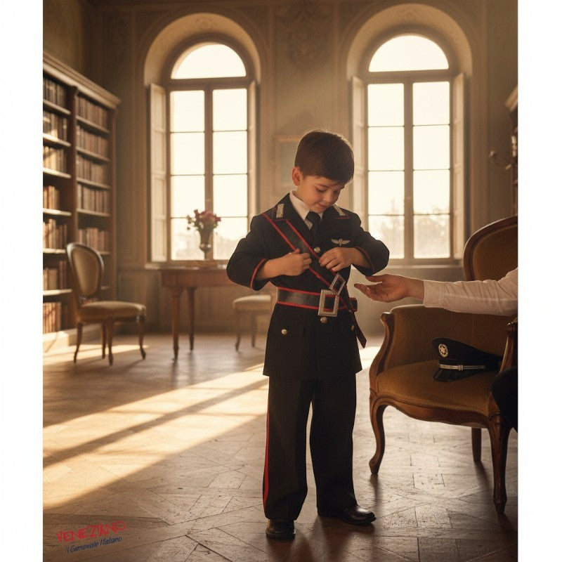 Costume vestito di carnevale Carabiniere bambino 3-6 anni