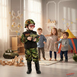 Costume di carnevale militare Commando bambino 3-6 anni