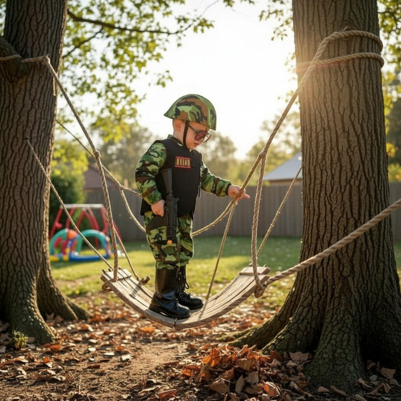 Costume di carnevale militare Commando bambino 3-6 anni
