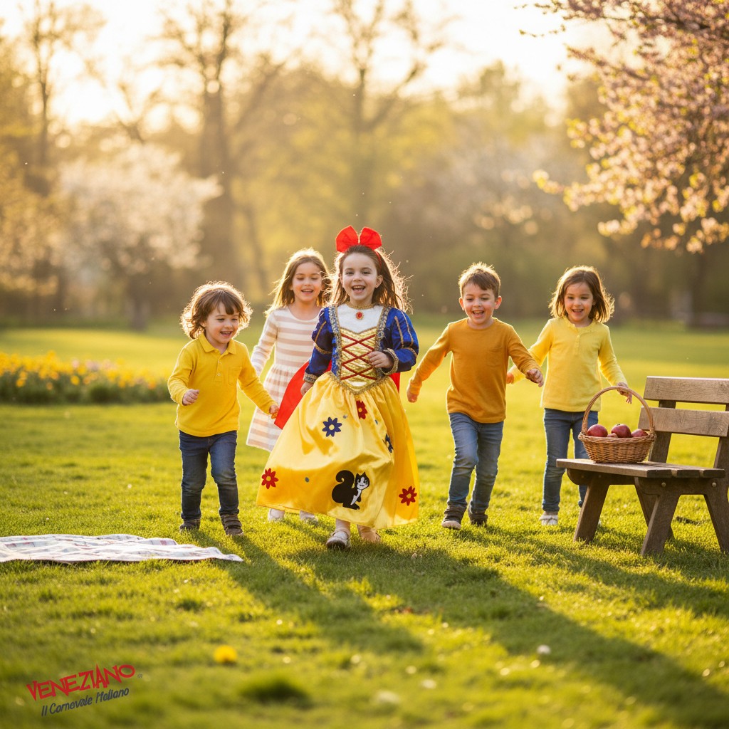 Costume vestito di carnveale Principessa dei boschi bambina Baby 2-6 anni