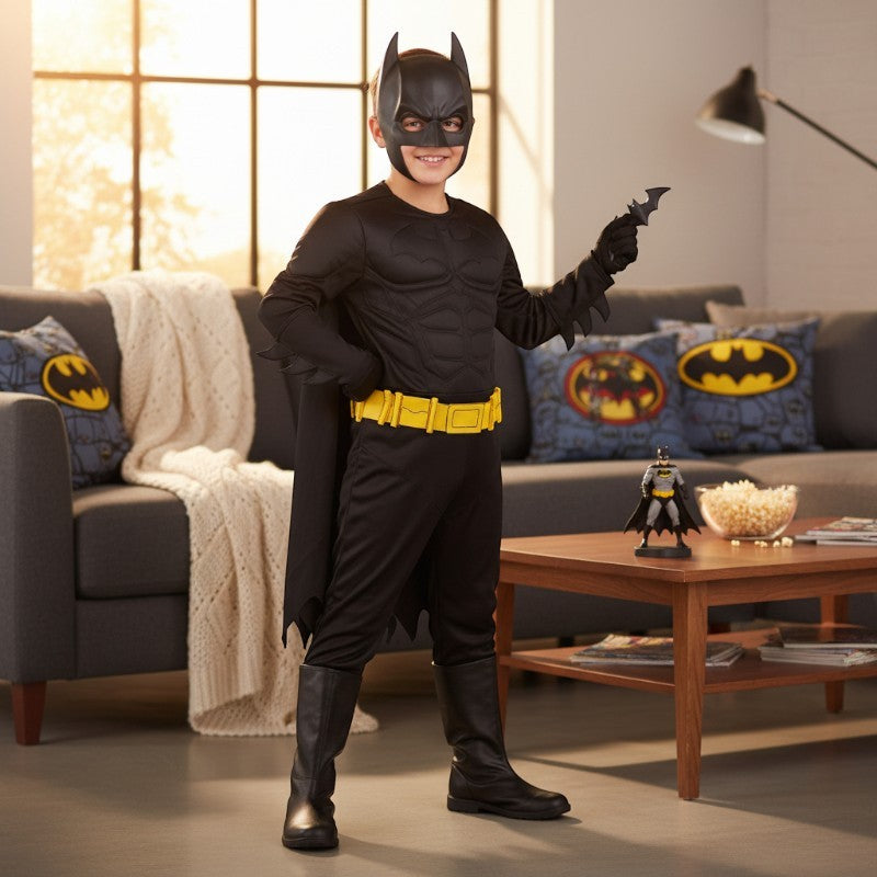 Costume vestito di carnevale cavaliere della notte bambino da 4 a 6 anni