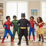 Costume vestito di carnevale cavaliere della notte bambino da 4 a 6 anni