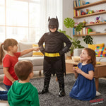 Costume vestito di carnevale cavaliere della notte bambino da 4 a 6 anni