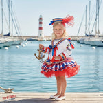 Costume vestito di carnevale Lady Marinaretta baby bambina da 4 a 6 anni