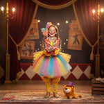 Costume vestito di carnevale Pagliaccetta Prestige bambina baby 4-6 anni