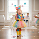 Costume vestito di carnevale Pagliaccetta Prestige bambina da 1 a 3 anni