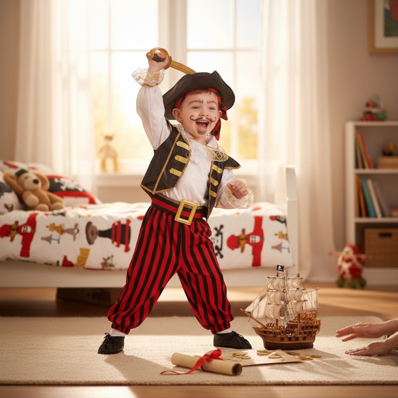 Costume vestito di carnevale Piccolo Pirata bambino 0–2 anni | Veneziano