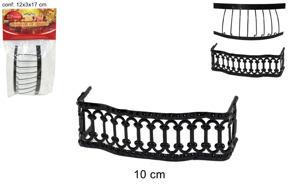 Ringhiera per balcone 10 cm in metallo per presepe