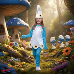 Costume vestito di carnevale bimba Follettina blu 3-6 anni