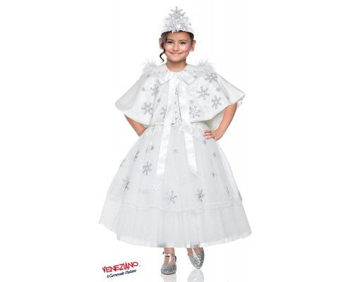 Costume vestito di carnevale Principessa dei ghiacci da 7 a 10 anni