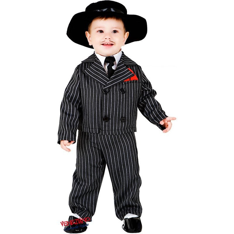 Costume vestito di carnevale Piccolo Gangster da 0 a 3 anni