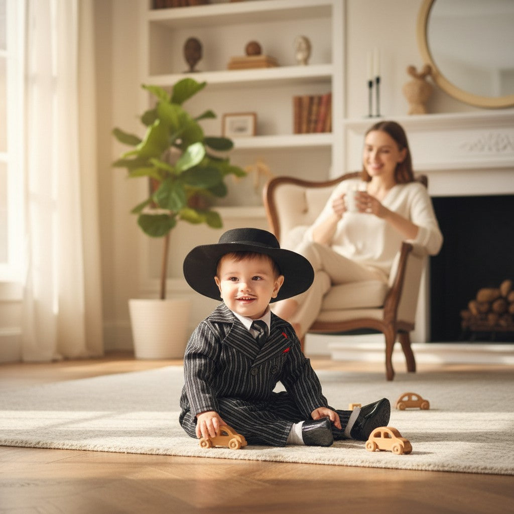 Costume vestito di carnevale Piccolo Gangster da 0 a 3 anni
