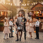 Costume vestito di carnevale Lady Cabaret bambina 2-6 anni