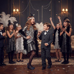 Costume vestito di carnevale Lady Cabaret bambina 2-6 anni