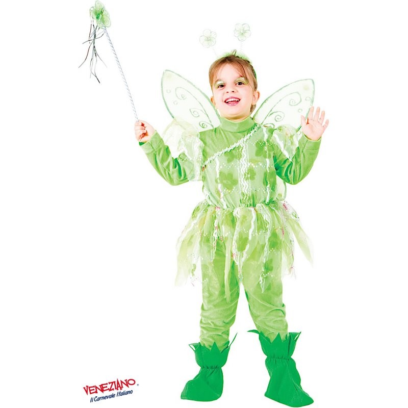 Costume vestito di carnevale Fatina dei boschi da 2 a 6 anni