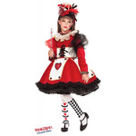 Costume vestito di carnevale Regina di cuori prestige da 7 a 10 anni