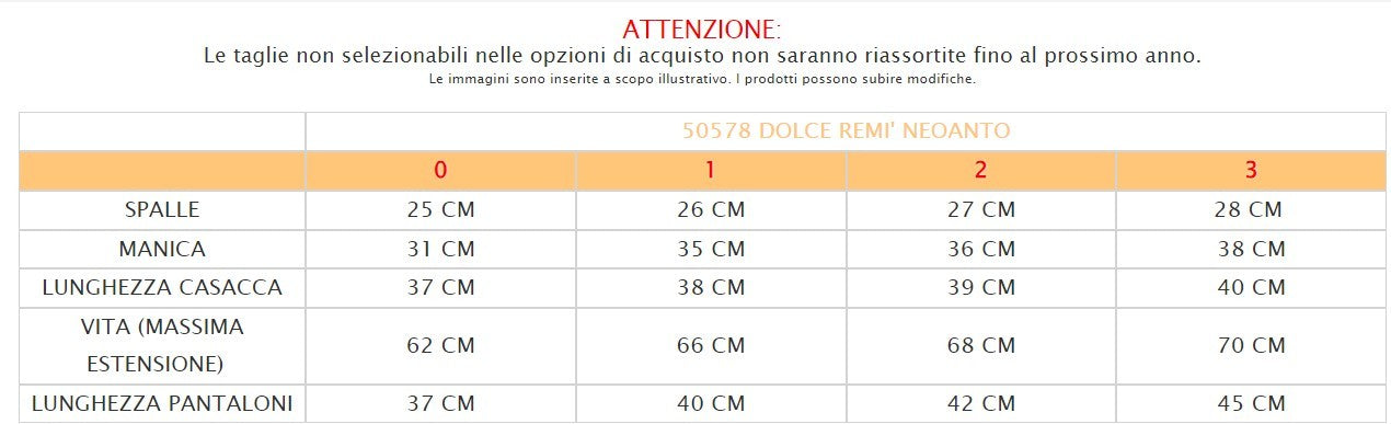 Costume di carnevale Dolce Remì 0-1-2-3 anni