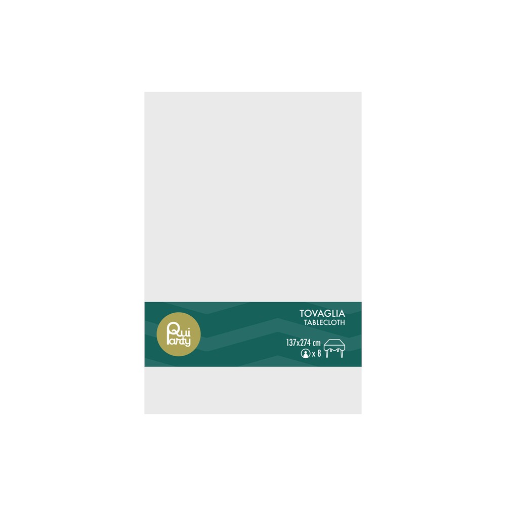 Tovaglia in plastica cm137x274 bianca