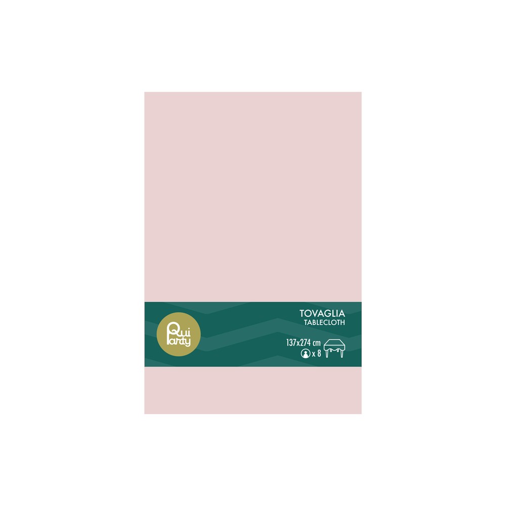 Tovaglia in plastica cm137x274 rosa chiaro