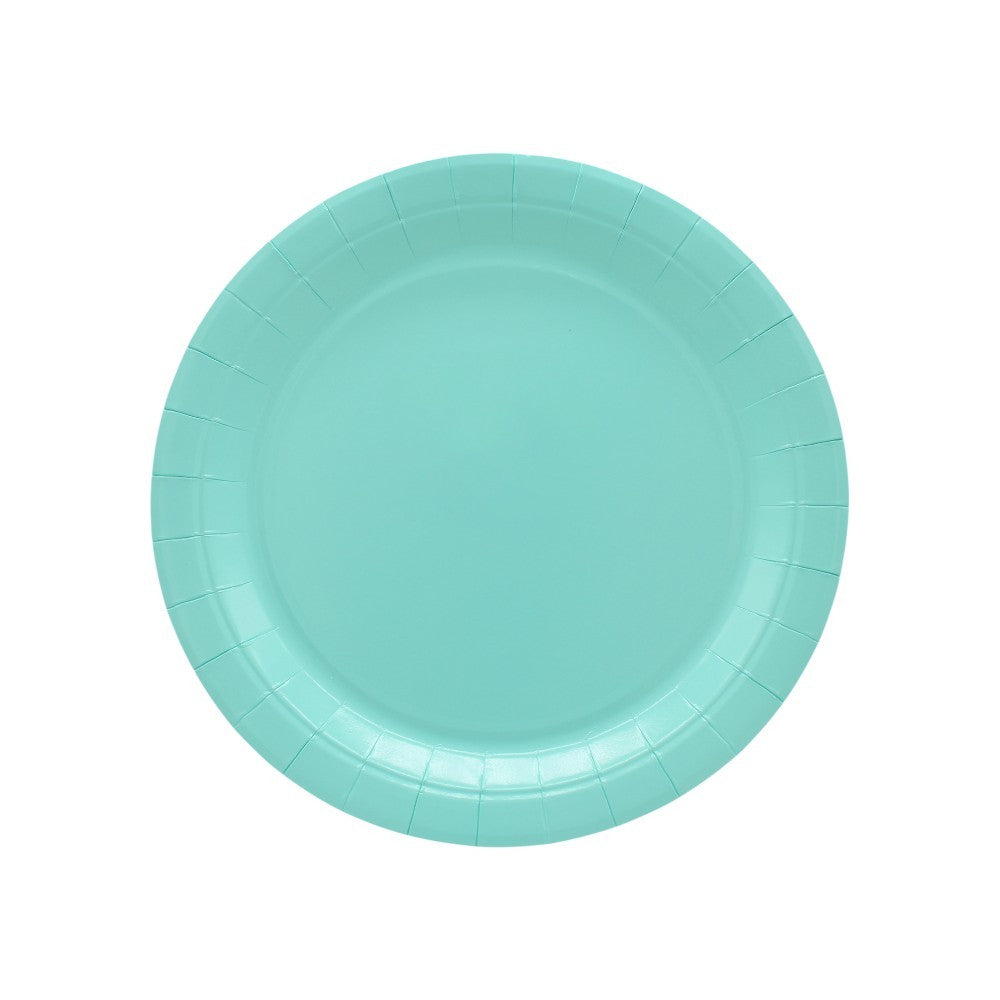 Piatto in carta cm24 pz15 acquamarina compostabile