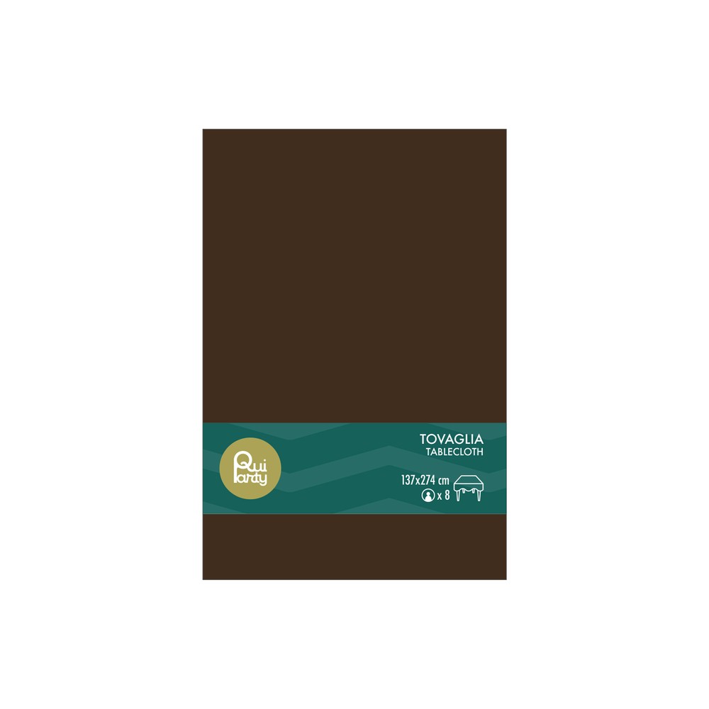 Tovaglia in plastica cm137x274 marrone
