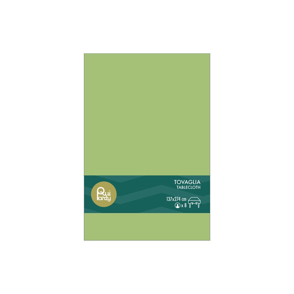 Tovaglia in plastica cm137x274 verde salvia