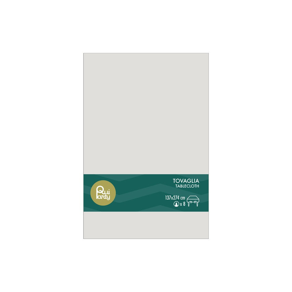 Tovaglia in plastica cm137x274 grigio freddo