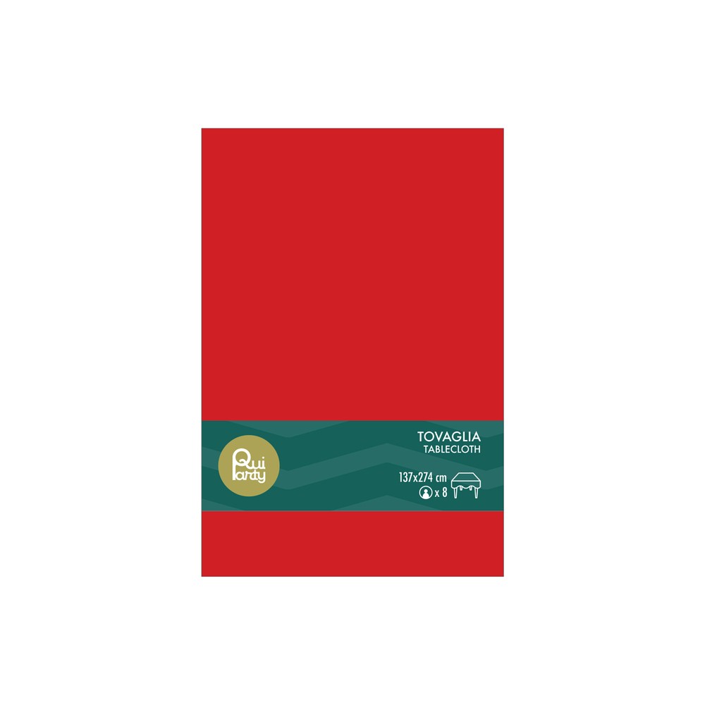 Tovaglia in plastica cm137x274 rosso