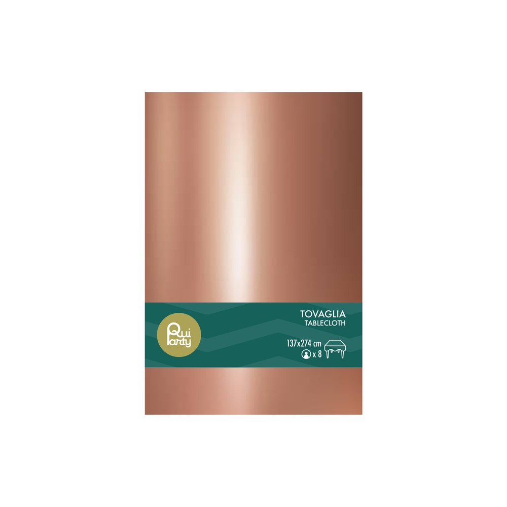 Tovaglia in plastica cm137x274 rosa gold