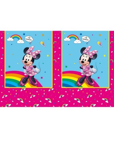 Tovaglia plastica 120x180 cm Minnie Rainbow Make Me Smile – 1 pz