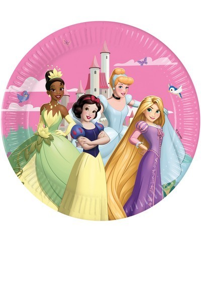 Piatto 23 cm FSC plastic free Princess Create Your World 8 pz