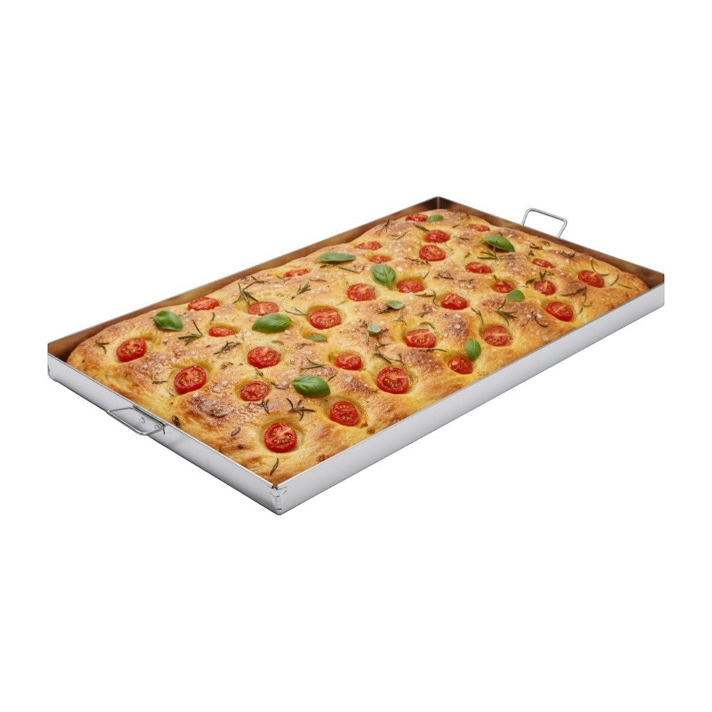 Teglia professionale da forno per pizza e focaccia 37x60 cm
