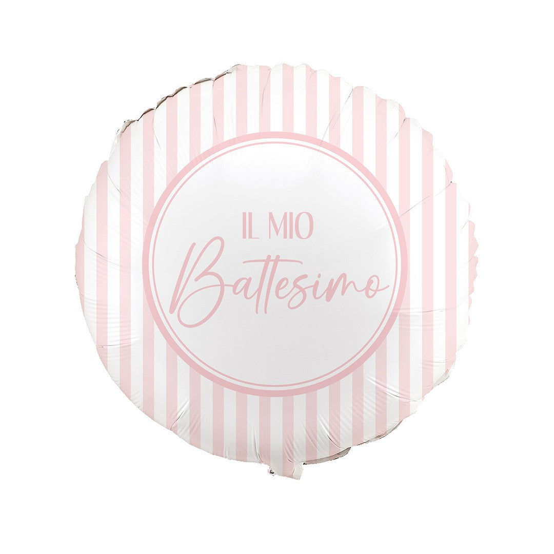 Pallone mylar il mio battesimo rosa