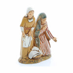 Statuina Lavandaie stile Arabo per presepi, dipinta in serigrafia, altezza 7,8cm
