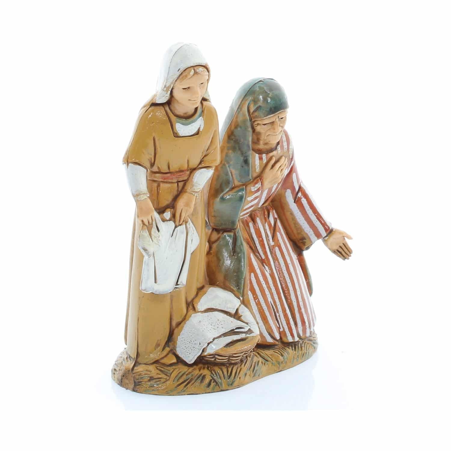 Statuina Lavandaie stile Arabo per presepi, dipinta in serigrafia, altezza 7,8cm