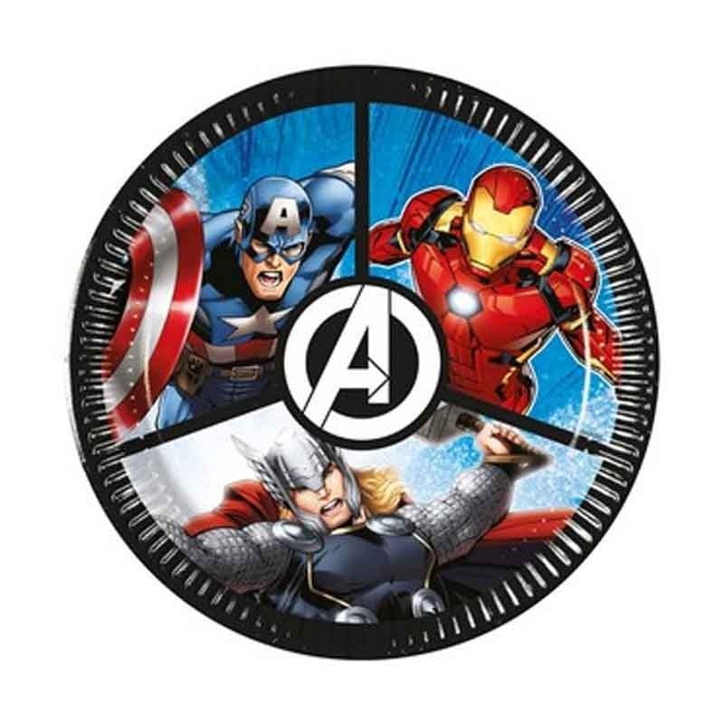 PIATTO 20 CM 8 PZ NEXT GEN * AVENGERS EV