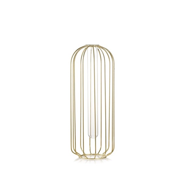 Vaso kobi h35 d.12,5 Metal Gold
