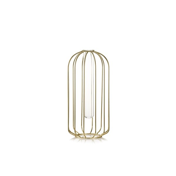 Vaso kobi h25 d.12,5 Metal Gold