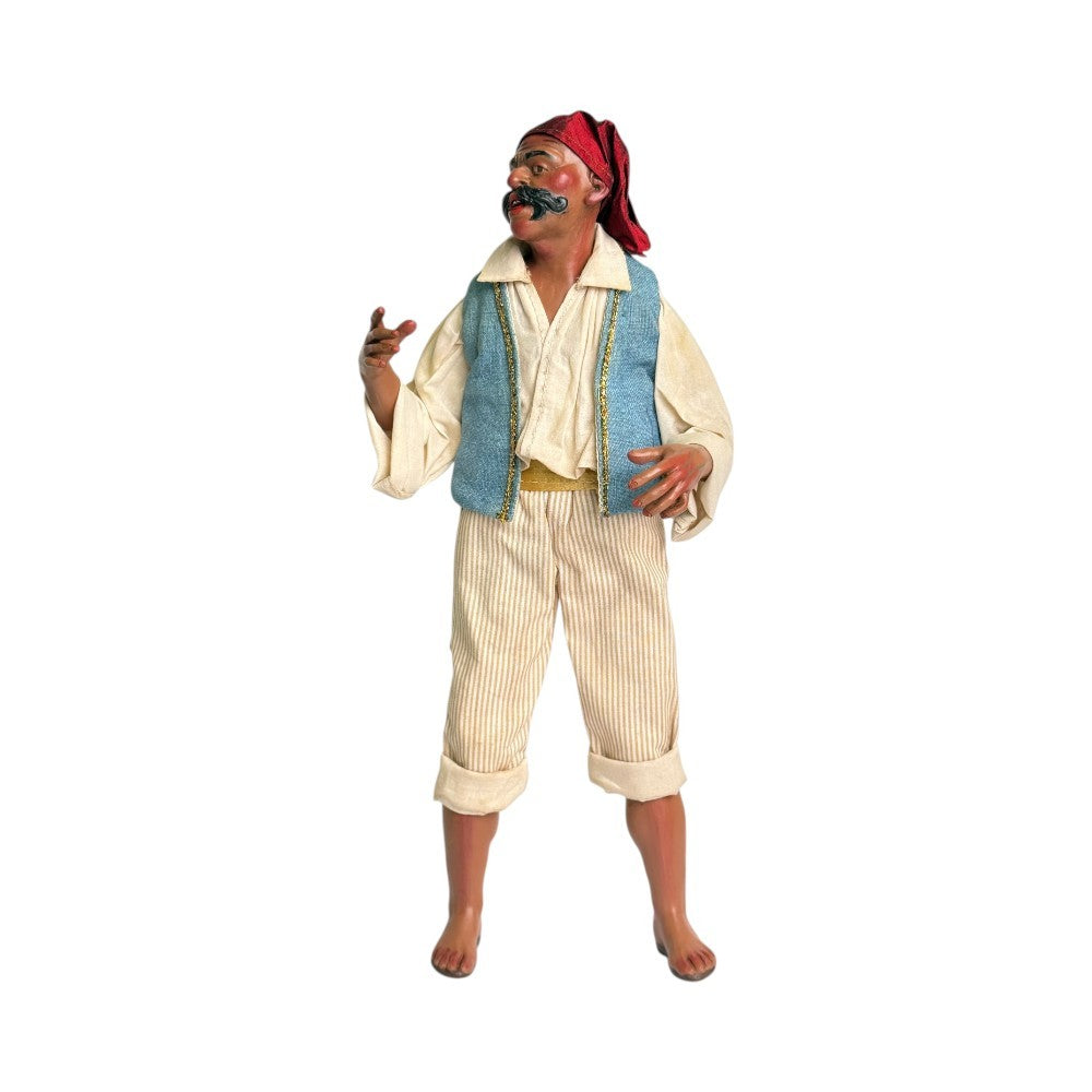 Pastore pescivendolo 35 cm vestito a mano