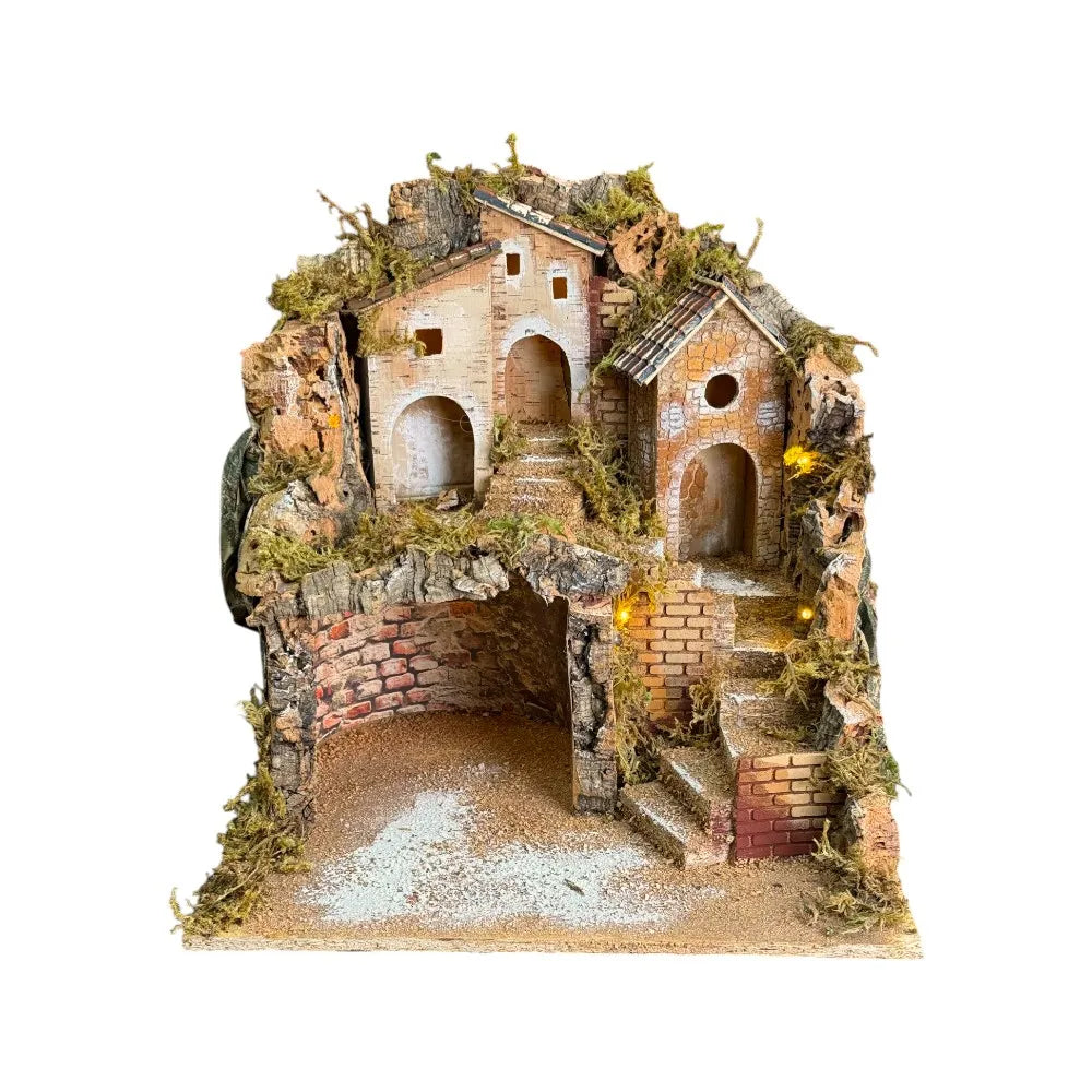Presepe borgo napoletano semicircolare
