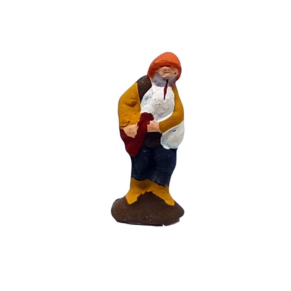 Pastore statuina Zampognaro 3,5cm di terracotta per presepe