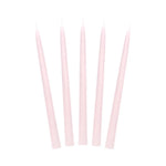 TAPER CANDLES MATT LIGHT PINK 24CM 10pz