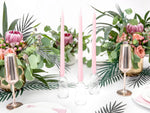 TAPER CANDLES MATT LIGHT PINK 24CM 10pz